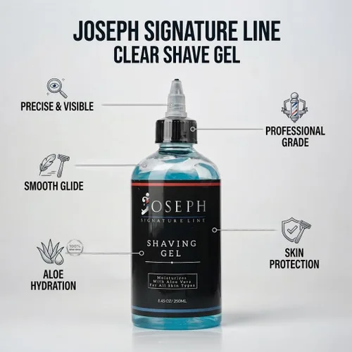 Miniatura 7 de Gel de afeitado transparente con aloe vera, gel de afeitar transparente para hombres, deslizamiento suave, fórmula hidratante y refrescante, sin