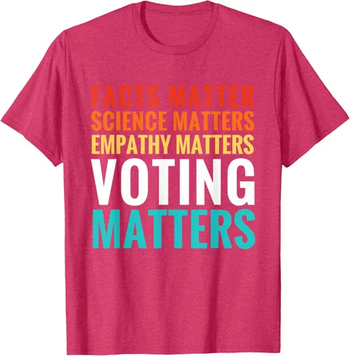 Miniatura 25 de Facts Matter Science Matters Voting Matters - Camiseta demócrata liberal, Negro, S