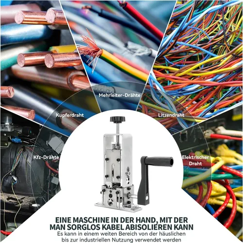 Miniatura 5 de Pelacables de 0.039-0.984 in, herramienta pelacables, máquina para manivela o taladro, manual que se puede fijar o quitar, pelacables para reciclaje