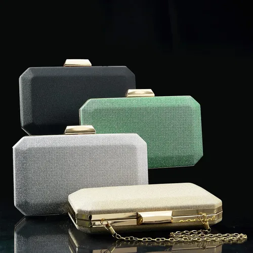 Miniatura 6 de YAPAIOU Bolso de mano de noche brillante para mujer, bolso de mano con purpurina de diamantes de imitación, bolso de boda, bolso de cóctel y fiesta