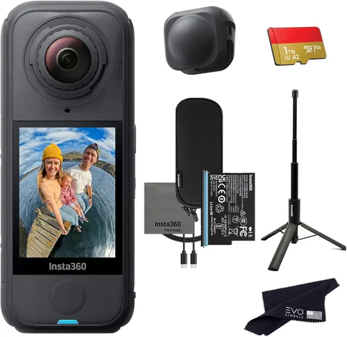 Insta360 Paquete de trípode para selfie stick X4 Air | Cámara de acción 8K 360 más ligera para aventuras épicas, perfecta para Matterport 360 House
