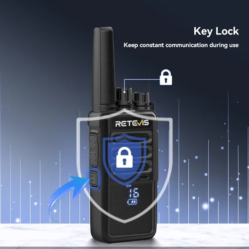 Miniatura 4 de Retevis RT68H Walkie Talkies para adultos de largo alcance, radios portátiles FRS de dos vías recargables, intuitivas, pantalla de potencia