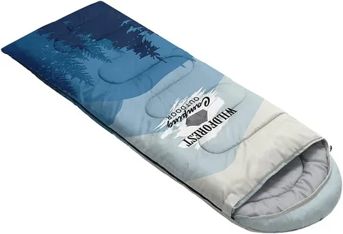 Miniatura 2 de Saco de dormir para adultos y niños, furgoneta de campamento de montaña verde, ligero, cálido, portátil, para interiores y exteriores, impermeable