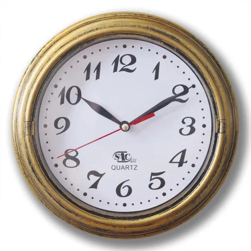 SAC SMARTEN ARTS Decor - Reloj de pared silencioso sin tictac, reloj de pared decorativo de 8 pulgadas, estilo vintage dorado metálico, fácil de