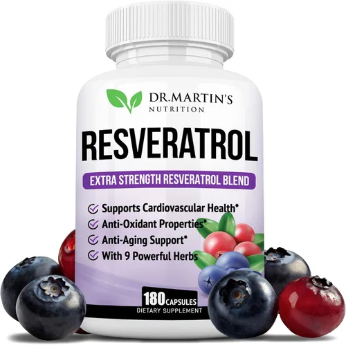 Resveratrol extra fuerte 1568mg - 180 cápsulas - 3 meses de suministro | Suplemento antioxidante | Pastillas naturales de trans-resveratrol | para