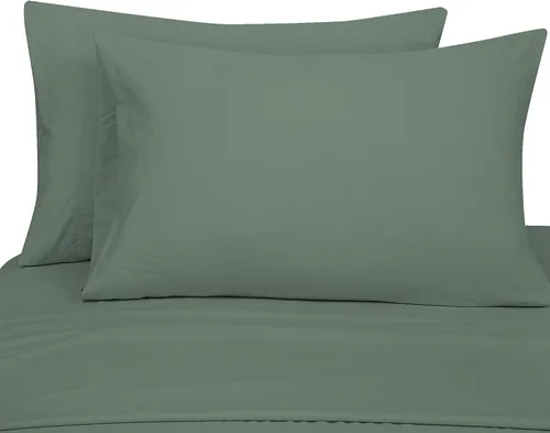 Miniatura 217 de ROYALE LINENS Juego de sábanas Cal King de 4 piezas, ropa de cama de microfibra suave cepillada de 1800 hilos, 1 sábana bajera, 1 sábana encimera, 2
