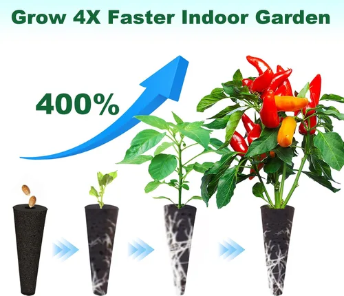 Miniatura 3 de Seed Starter - Esponjas de cultivo para aerogarden, cápsulas de repuesto equilibradas con PH para sistema hidropónico de interiores, paquete de 50
