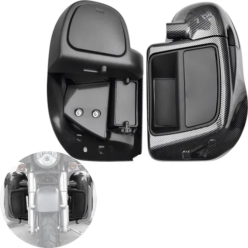 Carenados de pierna ventilada inferior con patrón de fibra de carbono con guanteras para Harley Touring Street Glide Electra Glide Road King Glide