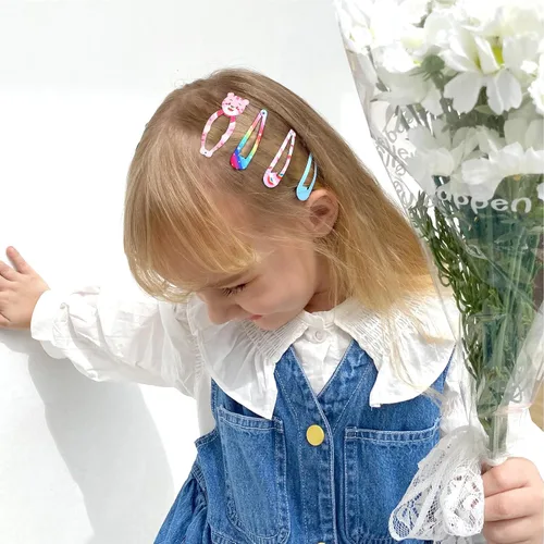 Miniatura 7 de Funtopia - 100 pinzas para el cabello, lindas pinzas para mujeres, adolescentes, niñas, niños, coloridas, sin deslizamientos, de metal, frutas