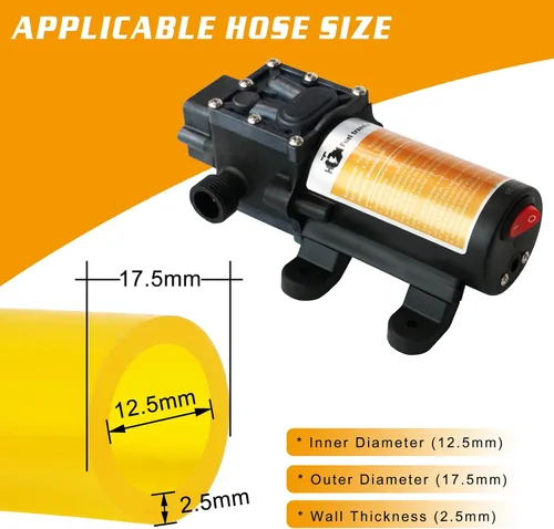 Miniatura 7 de Juego de bomba de transferencia de combustible de 12 V, bomba de transferencia de gasolina de 75 W que mueve 110 galones de gas por hora, con tubo