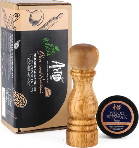 Molinillo de sal y pimienta de madera para cocina, 6.3 in (6.3 pulgadas) recargables para sal y pimienta ajustables para un grosor personalizado,