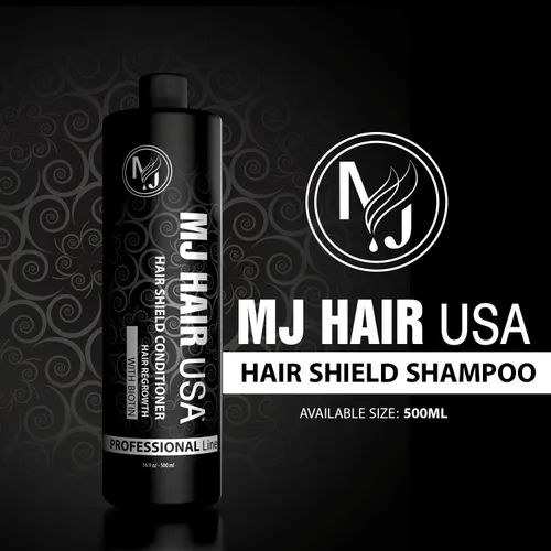 Miniatura 2 de MJ HAIR USA Set de tratamiento para el crecimiento del cabello (champú, acondicionador, tónico) – unisex para adultos – negro – sin perfume – mujer