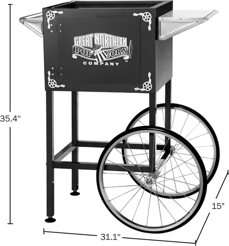 Miniatura 7 de 6401 Carro de repuesto negro para máquinas de palomitas de maíz grandes estilo Lincoln grandes del norte