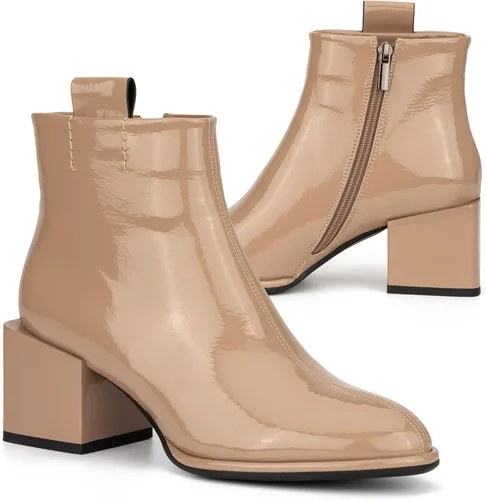 TORGEIS Women's Ankle & Mid Calf Boots Anti Slip w Easy Slip Off, Elegant Dressy Wedding Prom Graduation Cruise Sexy Engineer Combat