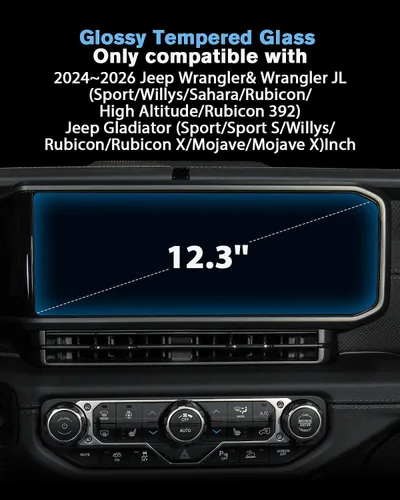 Miniatura 2 de Protector de pantalla táctil de 12.3 pulgadas para Jeep Wrangler y Wrangler JL y Gladiator para Jeep Wrangler y Wrangler JL y Gladiator de 12.3