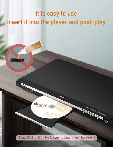 Miniatura 3 de Arsvita Limpiador de lentes láser de disco para reproductor de CD/VCD/DVD, seguro y eficaz, ARCD-03