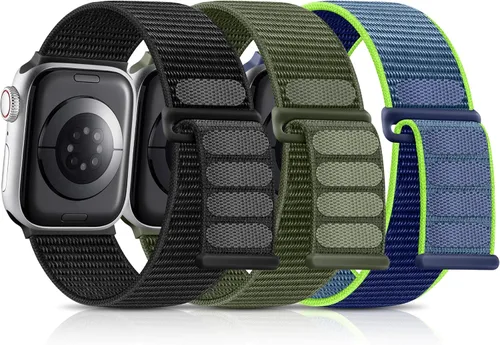 Miniatura 18 de Getino Banda Deportiva de Nylon Compatible con Correas de Apple Watch para Mujeres y Hombres 40mm 41mm 38mm 42mm 46mm 44mm 45mm 49mm, Correa