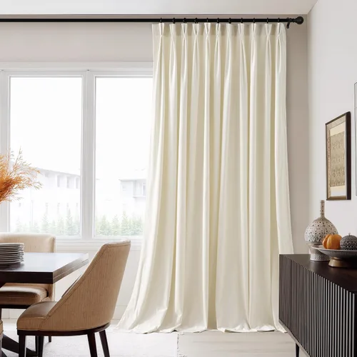 Miniatura 26 de RYB HOME Cortinas plegadas en pinza beige, cortinas suaves con aislamiento térmico y reducción de ruido para bloquear la luz para sala de estar