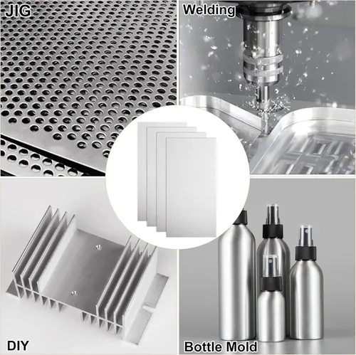 Miniatura 6 de Cupones de soldadura, paquete de 12 unidades 6061 T6 de chapa de aluminio de 2 x 4 x 1/8 pulgadas, kit de práctica de soldadura de placa de aluminio