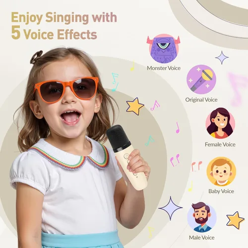 Miniatura 4 de Máquina de karaoke para niños, regalos de karaoke para niñas de 4, 5, 6, 7, 8, 9, 10, 12 años o más, fiesta de cumpleaños, 4 a 12 años, juguetes