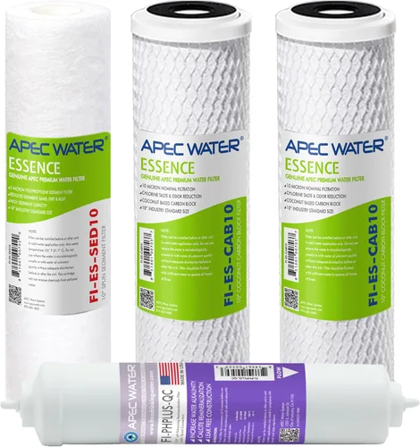 APEC Water Systems FILTER-SET-ESPH Set de Filtro de Repuesto de Alta Capacidad Para Sistema de Filtro de Agua de Ósmosis Inversa Alcalina Serie