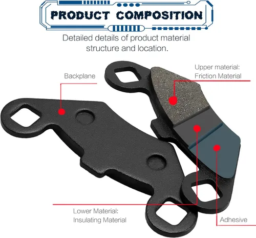 Miniatura 4 de LOCOPOW Pastillas de freno para Polaris Sportsman 400 500 335 Magnum 425 Xplorer 300 400 500 Xpress 300 400 Trail Boss 250 TrailBlazer Big Boss