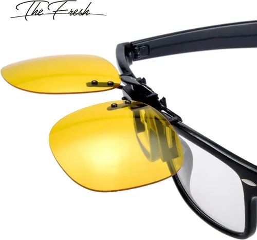 Miniatura 2 de The Fresh Lentes de lectura para computadora con clip con filtro de luz azul y lentes polarizados de conducción nocturna en gafas de sol graduadas
