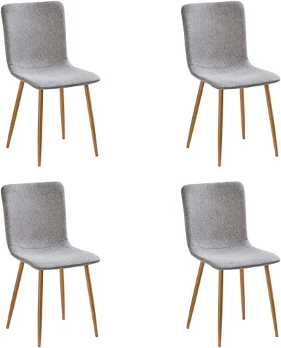 Miniatura 7 de COZYCASA Juego de 4 sillas de comedor, estilo moderno de mediados de siglo, sillas auxiliares de comedor con patas de metal, cómodas para cocina