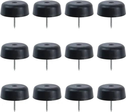 Miniatura 10 de Antrader 25mm/1" Dia. Deslizador deslizante de nailon con clavo para muebles de mesa, sofá, patas, patas, azulejos, protector de piso, 40