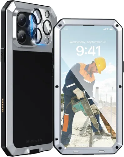 Miniatura 140 de Mitywah Funda impermeable para iPhone 7/iPhone 8 / iPhone SE 2020, funda de metal resistente de grado militar, protección de cuerpo completo