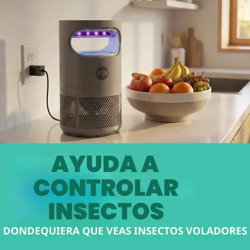Miniatura 3 de STEM - Trampa de ventilador para insectos voladores para el control de insectos en interiores, atrae mosquitos, moscas de la fruta y moscas