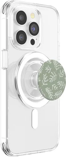 Miniatura 4 de PopSockets MagSafe PopGrip con patrón floral verde oliva para iPhone
