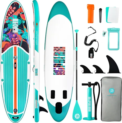Miniatura 9 de Niphean Tabla de remo inflable con accesorios de SUP, cubierta de EVA antideslizante, tablas de remo inflables de 10 pies 6 pulgadas para adultos