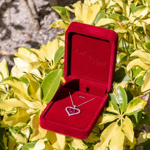 Miniatura 9 de Sash & Soph Collar de corazón infinito para mujer, collar de corazón de plata de ley 925 para novia, colgante de corazón de amor en cadena de 18
