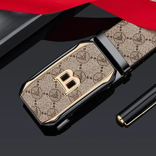 Miniatura 2 de VANNANBA Cinturón para hombre, cinturón de trinquete de moda de cuero genuino para hombres. Tamaño ajustable