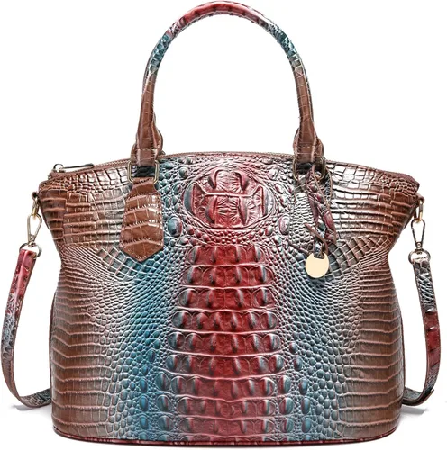 Miniatura 23 de Makcr Joacbv Bolso Satchel para Mujer Bolso Bandolera Largo Elegante Bolso Tote Asa Superior Cuero Vegano Bolsos de Mano para Damas Patrón en Relieve