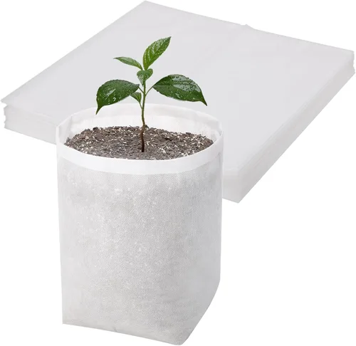 Miniatura 24 de 100 bolsas de vivero para plantas – 7.87 x 13.77 pulgadas, bolsas transpirables de cultivo de plantas, macetas de tela para cultivo de plantas