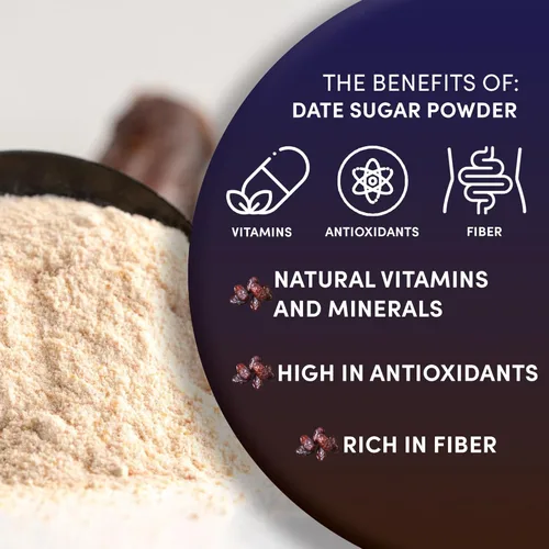 Miniatura 4 de Worldwide Botanicals Azúcar orgánico en polvo fino, 1 libra - 100% dátiles secos puros, edulcorante natural de alimentos integrales, sin gluten