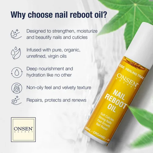 Miniatura 3 de Onsen Secret Nail Reboot Duo - Tratamiento para uñas dañadas - Cuidado natural de uñas y reparación de cutículas - Resultados visibles para uñas