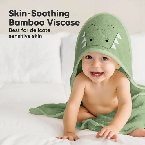 Miniatura 3 de KeaBabies Toalla de bebé con capucha para recién nacido, viscosa derivada de bambú, toallas de baño grandes con capucha para niños, niñas, niños