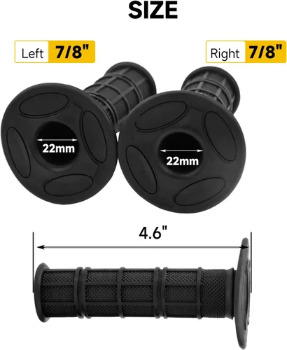 Miniatura 2 de HIAORS Empuñaduras para manillar ATV compatibles con Arctic Cat 250 Polaris Sportsman Recon Forman 450 Big Red ATV 4 Wheeler Quad partes izquierda