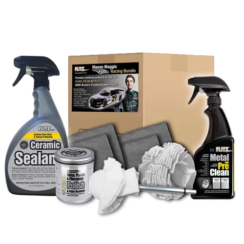 Miniatura 6 de Kit de pulido y cuidado para coche Flitz (Pequeño) - Juego de pulidores y almohadillas hechos en EE. UU. – Incluye pasta de 907 g, sellador de 454