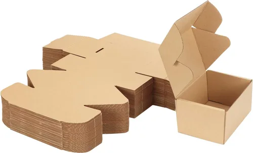 Miniatura 38 de MEBRUDY Cajas de envío de 4 x 4 x 2 pulgadas, paquete de 100 unidades, pequeñas cajas de cartón corrugado para enviar por correo, embalaje de Marrón