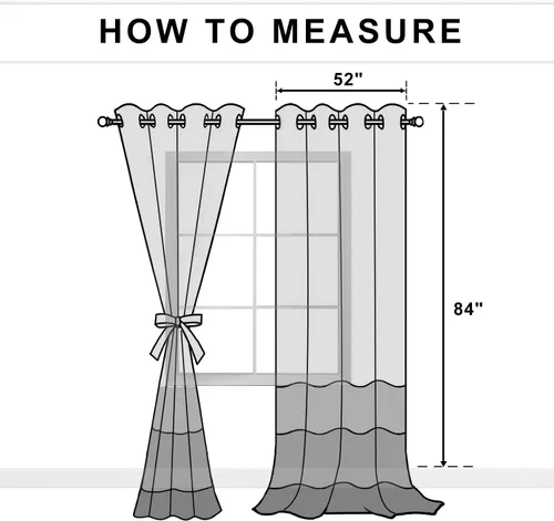 Miniatura 7 de JIUZHEN - Cortinas semitraslúcidas con ojales; para ventana de dormitorio, sala de estar; 46 pulgadas de ancho x 84 pulgadas de largo, set de 2