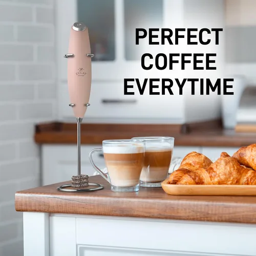 Miniatura 100 de Zulay Milk Boss Espumador de leche potente manual, hace espuma para latte, batidor para mezclar bebidas, café, miniespumador para capuchino, frappé
