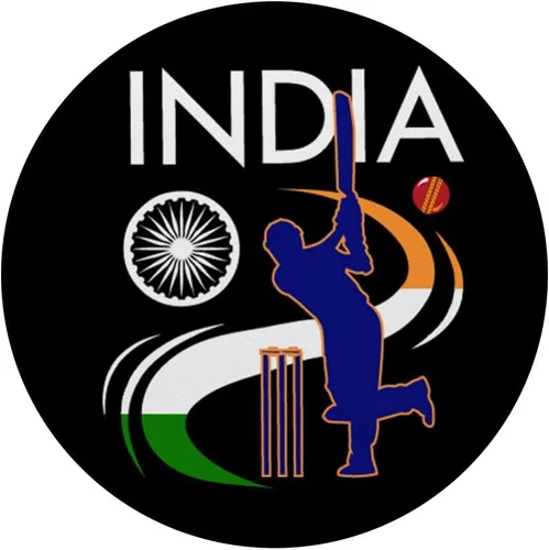 Miniatura 3 de India - Pincel de cricket con bandera india para teléfonos y tabletas