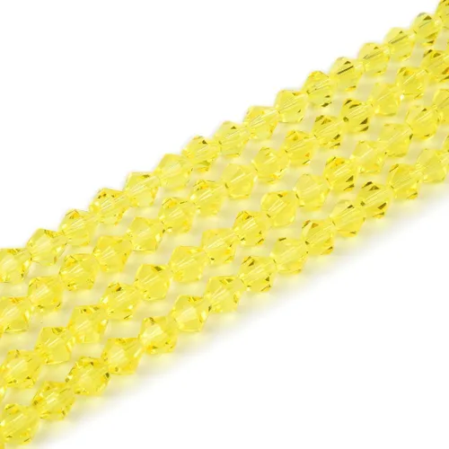 Miniatura 30 de 5 hebras checas de cristal bicono facetado de 0.236 in (0.24 pulgadas) cuentas sueltas espaciador a granel amatista púrpura (215-230 piezas)