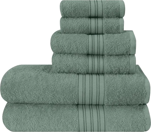 Miniatura 60 de BOUTIQUO Juego de 2 toallas de baño 100% algodón de 28 x 55 pulgadas, toallas de baño grandes ecológicas, compactas, de secado rápido, ligeras, Rosa
