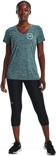 Miniatura 4 de Under Armour - Camiseta Tech Twist Lc Crestv para mujer, Turmalina Verde AzuladoÓpalo VerdeBlanco (716)