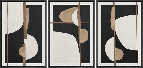 Miniatura 44 de SIGNFORD Impresión en Lienzo Enmarcado Conjunto de Arte de Pared Arte Abstracto Terroso en Tonos Marrón Profundo y Beige Arte Moderno Decorativo